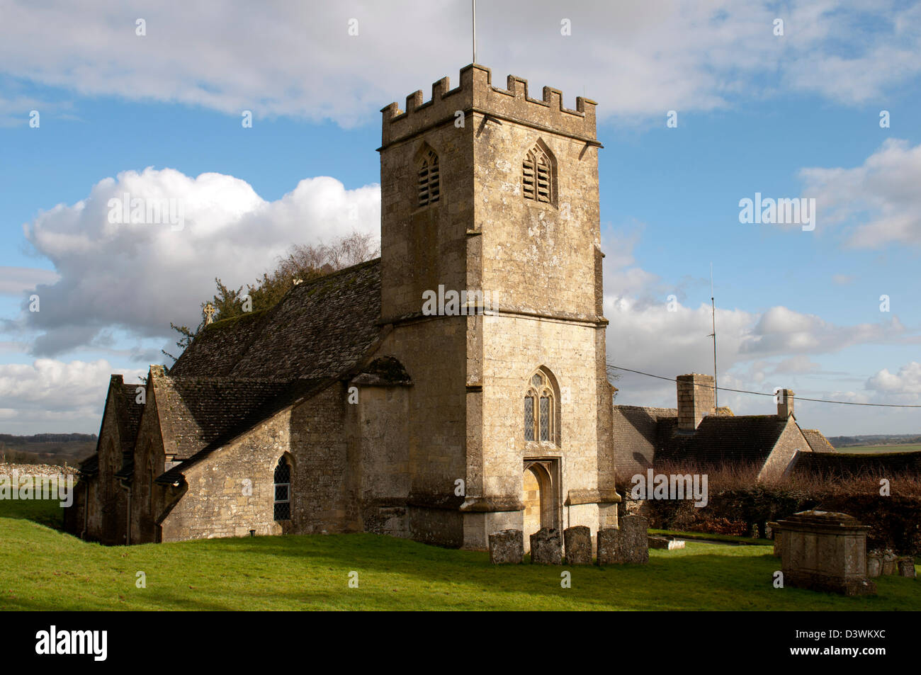 St. Andrew`s Church, Hazleton, Gloucestershire, England, UK Stock Photo